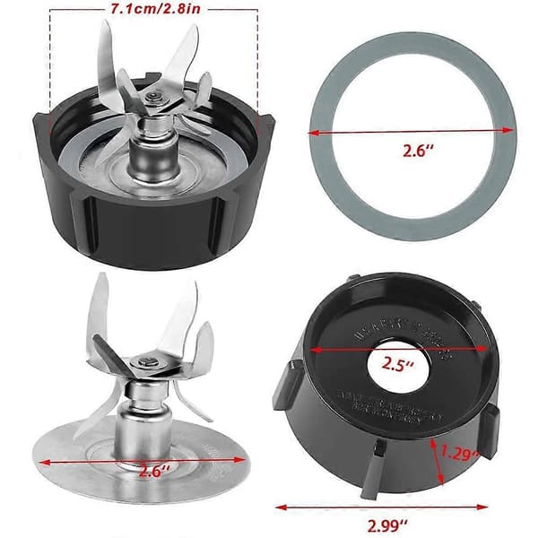 Reservdelar för Oster Osterizer Blender med 4902 Blender Jar Bottom & 6 Point Fusion Blade