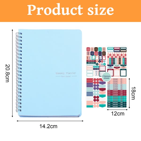 Weekly Planner Notebook, Daily Planner Notebook, A5 Spiral To-Do List Notebook, Daily Planning Organizers
