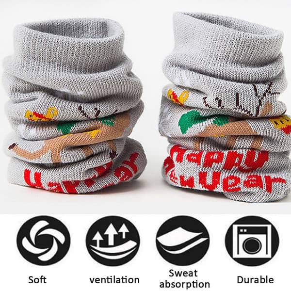 3-pack söta barnstrumpor varma vinterstrumpor unisex bomullsstrumpor julklapp
