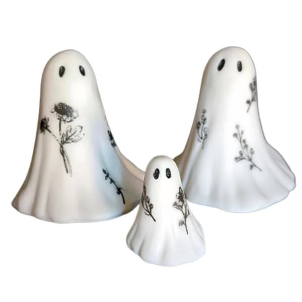 7 stk Halloween-dekorasjon Spøkelsespynt Mini Halloween Harpiks-pynt