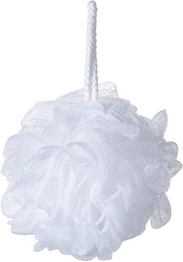 Bad Dusch Svamp Puffar Loofahs Vit Mesh Puff Duschpuff 6-pack