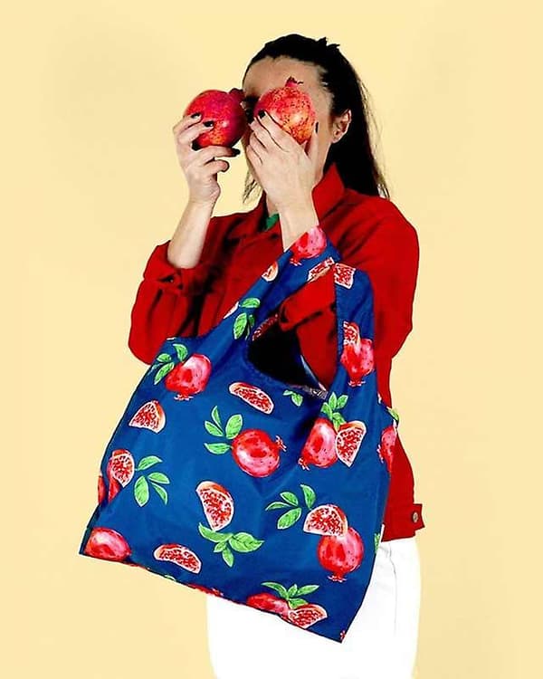 Pomegranate Reusable Shopping Bag Made from 100% Recycled Plastic Bottles