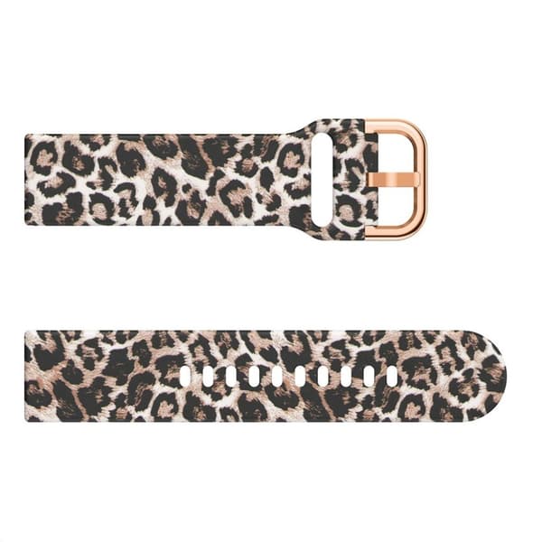 20 mm Samsung Galaxy Watch Active mönstrat klockarmband i silikon - Leopardtextur