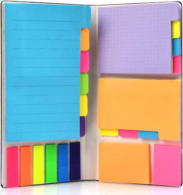 Post-it-laput 6 koossa ja 7 värissä, tarrat toimistoon ja