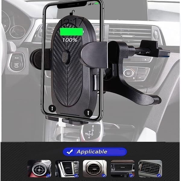 Biltelefonholder, 3-i-1 Universal Biltelefonholder Dashbord 360° Rotasjon for Smarttelefoner iPhone