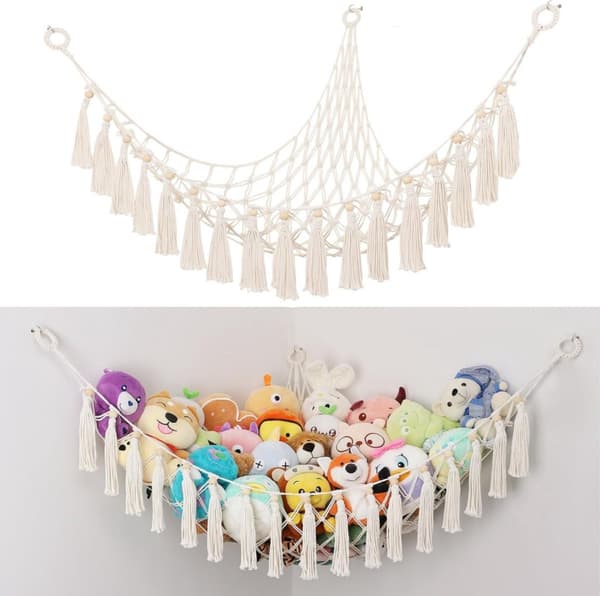 1-pack - Stuffed Animal Hammock - Wall Mounted Stuffed Animal Net (130 cm)