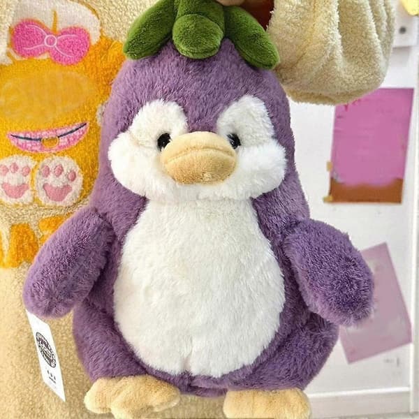 Violetti pingviini pehmolelu, munakoison muotoinen pingviini pehmoeläinlelu 40cm