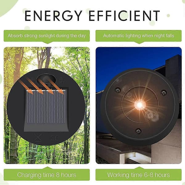 6 stk. solcellelamper erstatningstop 7 lumen solcellelygte dele LED solcellepanel lygtehætte lamper as shown
