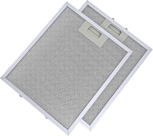 2 x filter, 2 x fedtfilter i aluminiumnet, emhættefilter, erstatning, 300 x 250 mm