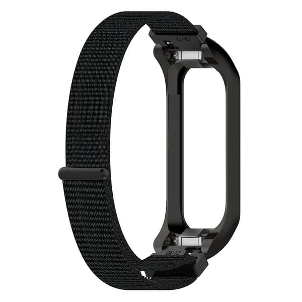 Samsung Galaxy Fit2 SM-R220 Nylon Velcro Strap (Dark Black + Black Frame)