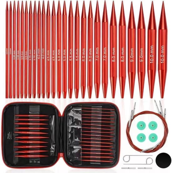Knitting Set Handmade DIY Knitting Detachable Interchangeable Circular Knitting Needles Sweater Needles DIY Knitting Tools