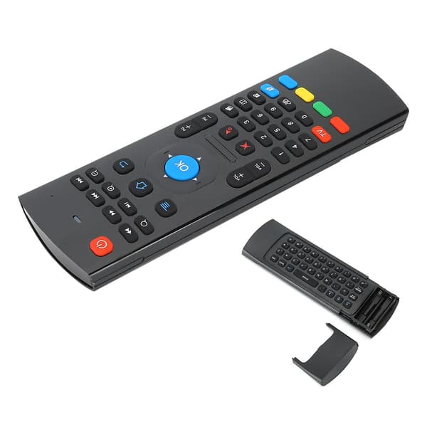 Double-sided Air Mouse Motion-Sensitive Remote Control 2.4G Wireless Keyboard for Computer Black
