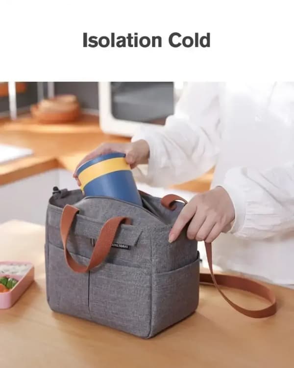 Durable Lunch Bag in Thick Oxford Fabric Blue