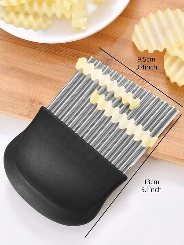 Pommes Frites Kutter Rustfritt Stål Kutter Vaffelskiver Justerbar