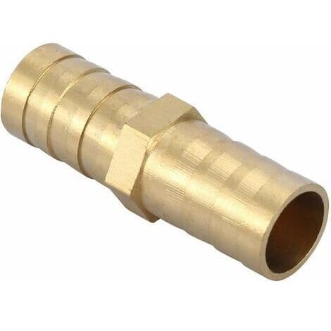 Lige modhageforbindelse, tovejs lige slangeadapter messingrørfitting samlingsrørfitting 10 mm (10 mm 5 stk.)