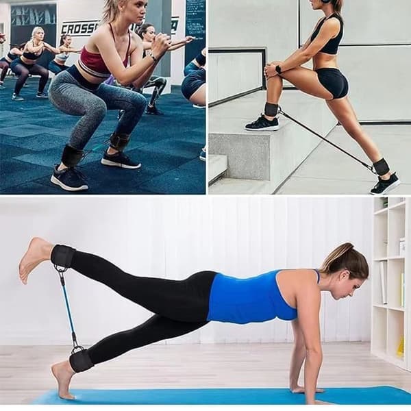 2-pack Ankle Straps for Cable Machines - Adjustable Cuffs for Leg and Glute Exercises