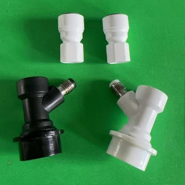 Ball Lock Quick Disconnect Kit with Push-in Quick Connector for 9.52mm (3/8) Beer Line Hose