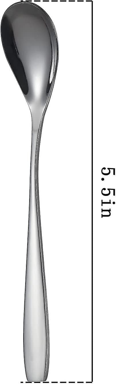 Æggeskeer til blødkogte æg, rustfrit stål, 14 cm, sæt med 6