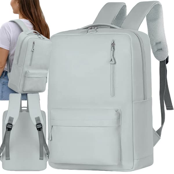 Rygsæk med USB-port og laptoprum 18–20 L grå polyester grå gray