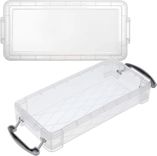 1 stk. stablebar pennboks farget penneoppbevaring (transparent)