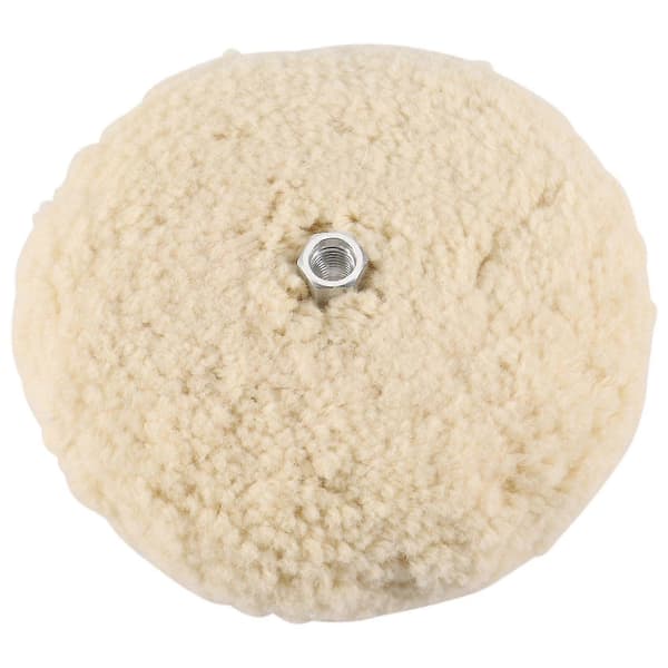7 inch Double Sided Wool Polishing Pad with 5/8\" Bolt Wool (1-Pack)