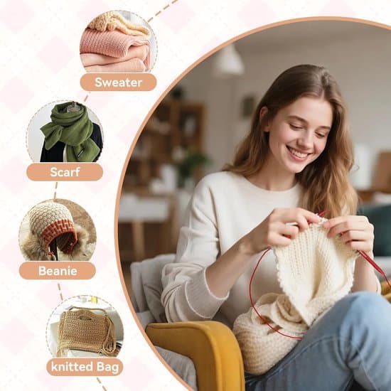 Knitting Set Handmade DIY Knitting Detachable Interchangeable Circular Knitting Needles Sweater Needles DIY Knitting Tools