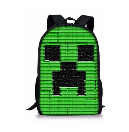 Minecraft Rygsæk til Børn Studerende Skoletaske Skuldertaske