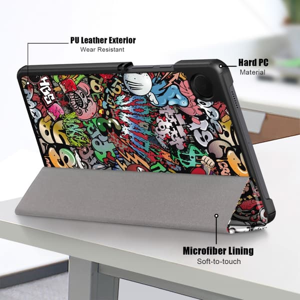 Samsung Galaxy Tab A9 Cover Tri-fold Graffiti