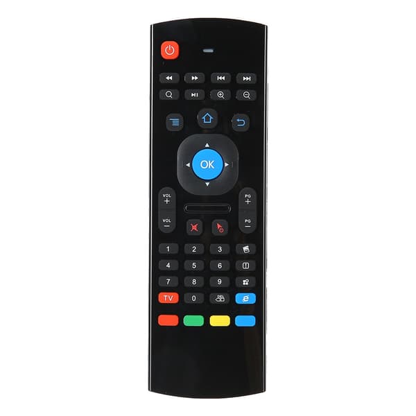 Double-sided Air Mouse Motion-Sensitive Remote Control 2.4G Wireless Keyboard for Computer Black