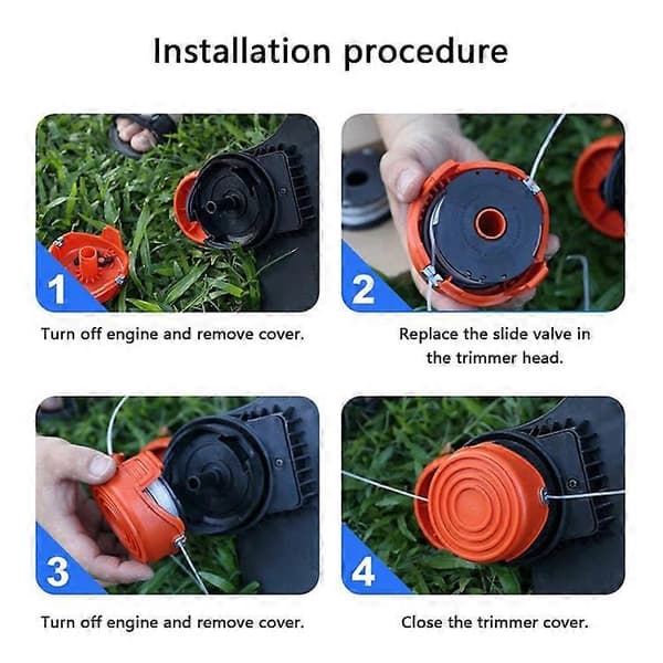 Kompatibel med Black & Decker gresstrimmer trådspole erstatning A6441 spole (sett med 6)