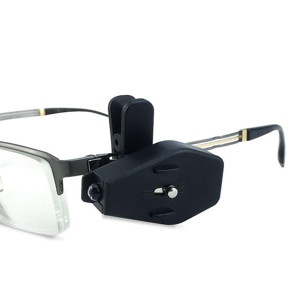 Clip-on LED-leselys for briller, 360 grader justerbart