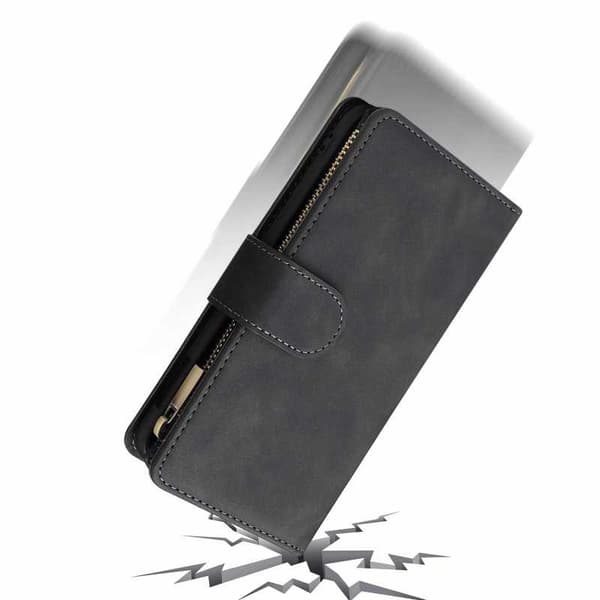 Samsung S10e Multifunktionel Pung Etui Lynlås 8-Rum