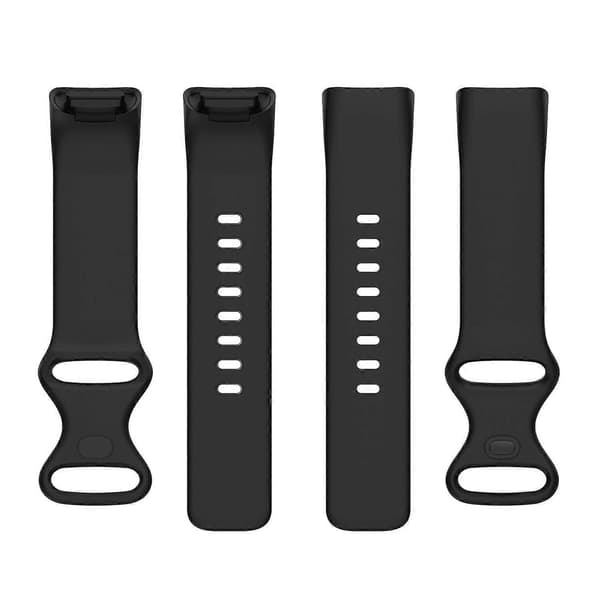 Fitbit Charge 6 / 5 xDfind silikoniranneke, musta Black S