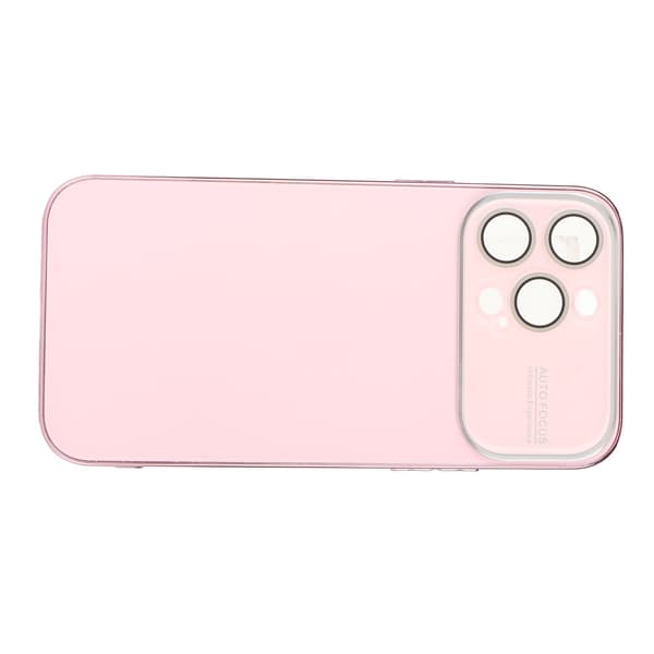 Electroplated Phone Case with Large Window Lens Camera Protection Shockproof Phone Protective Case Scratch Resistant Pink for iPhone 14 Pro