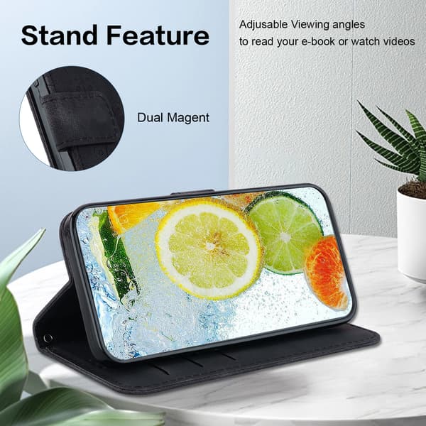 Double 8-format relief bracket card holder wallet case suitable for iPhone 7/iPhone 8/SE (2020), made of PU leather material