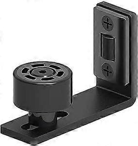 Justerbar skydedørsguide, bundrulle, vægmonteret hardware, sort