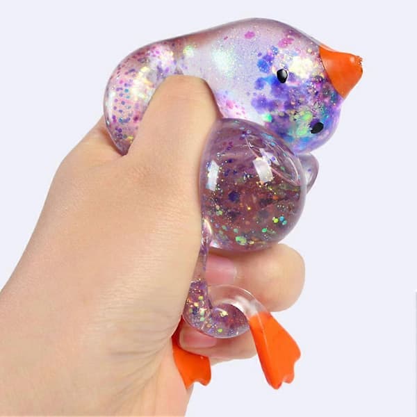 Squishy Glitter And Dyr Stressballer Stresslindrende Sensoriske Leker Påskekurvfyll