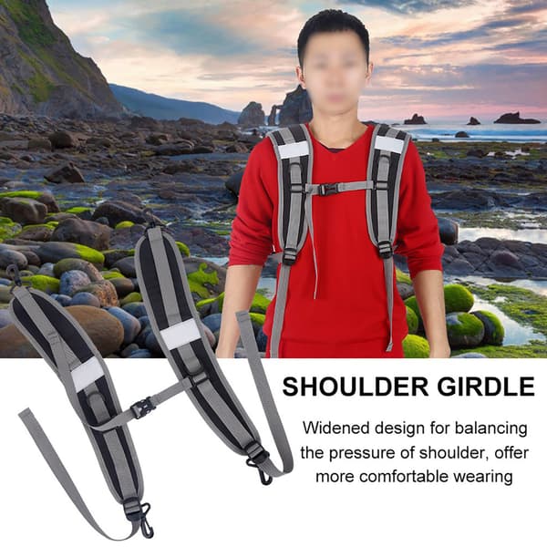 Adventure-Ready Backpack Straps, Premium Nylon Outdoor Gear with Quick Release Buckle (Adjustable Length)