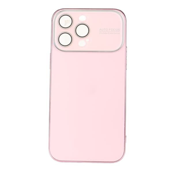 Electroplated Phone Case with Large Window Lens Camera Protection Shockproof Phone Protective Case Scratch Resistant Pink for iPhone 14 Pro