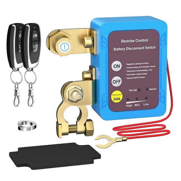 12V 240A Remote Battery Disconnect, Automatic Power Cut-off Switch Car Truck Boat Remote Control Switch