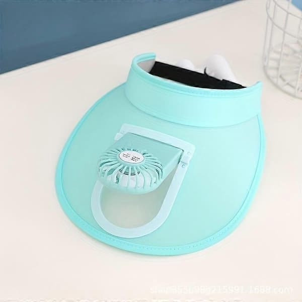 Gul Slikfarve USB Genopladelig Ventilatorhætte Sommer Ventilatorhætte Voksen Ventilatorhætte