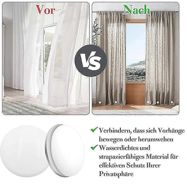 20 st Magnetiska Gardiner Tyngder Draperier Tyngder Magnet Duschdraperi Tyngder Botten för Bordsduk Gardiner Foder