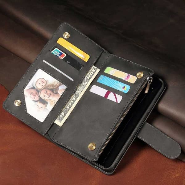 Samsung S23 FE Multifunktionel Pung Etui Lynlås 8-Rum