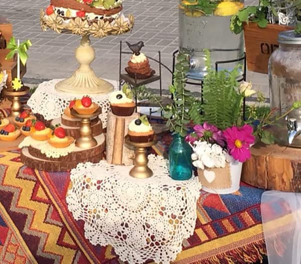 2 st 100% bomull handgjorda virkade runda dukar spetsduk Doily