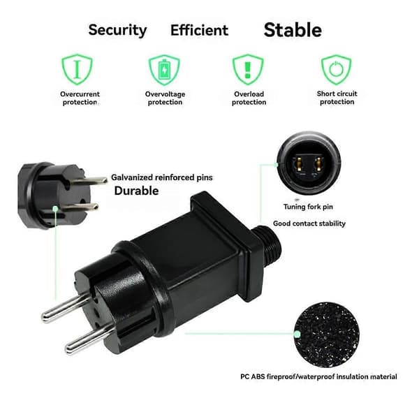 3.5V 3.6W Plugg LED Strømforsyning LED Transformator Pluggadapter IP44 Vanntett Strøm Julelampe Ad