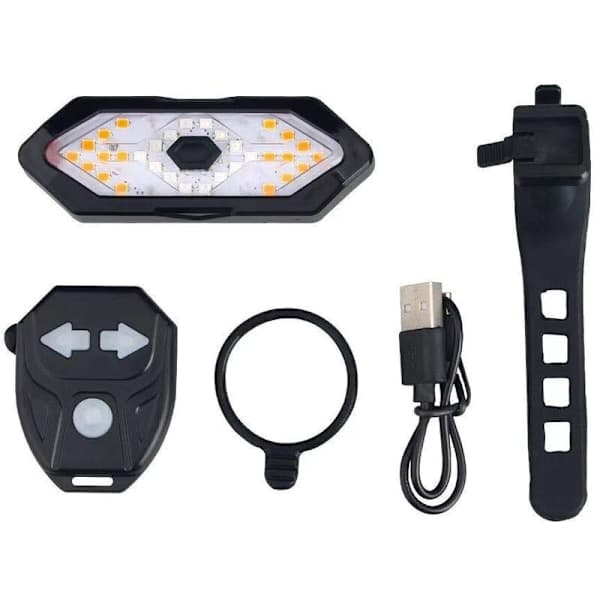 Bicycle Turn Signals and Taillight with Sound Effects, Wireless Remote Control