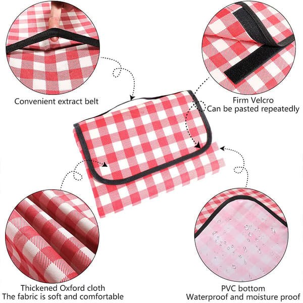 Picknickteppe Vanntett strandmatte 200×200cm, Lett