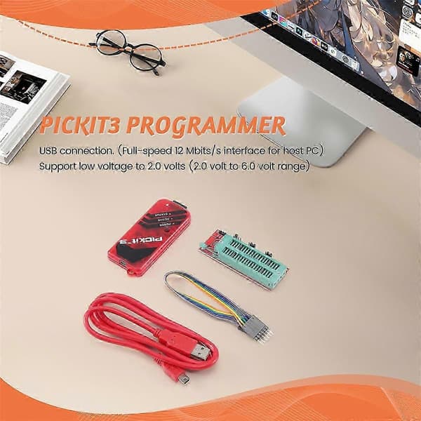 PICKIT3 Programmer + PIC ICD2 PIC Kit 2/3 Programmer Adapter Universal Programmer Seat FZ0508