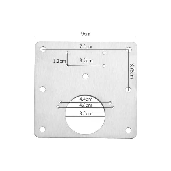 Hængselplade 90x90 mm 2-pak / rustfri reparationsplade til