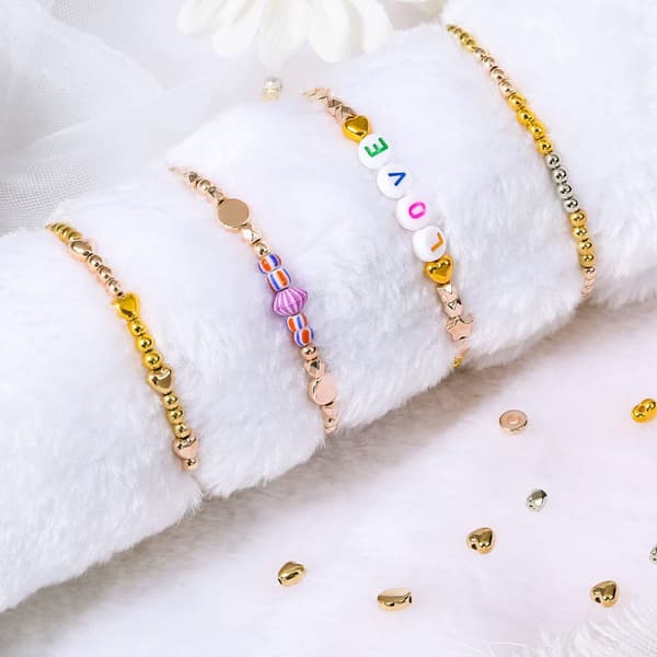 2160 Beads in 6 Different Shapes, Set for Bracelets
